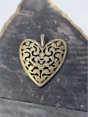James Avery Retired Venetian Heart Pendant Sterling Silver